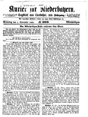 Kurier für Niederbayern Sonntag 1. November 1868