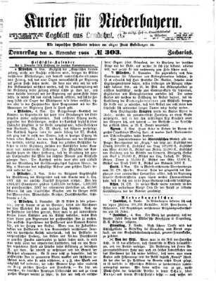 Kurier für Niederbayern Donnerstag 5. November 1868