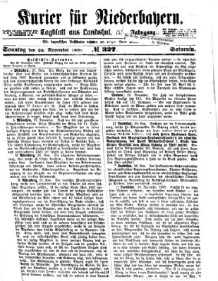 Kurier für Niederbayern Sonntag 29. November 1868