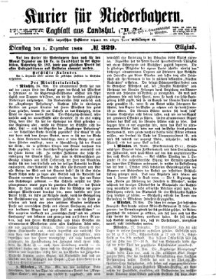 Kurier für Niederbayern Dienstag 1. Dezember 1868