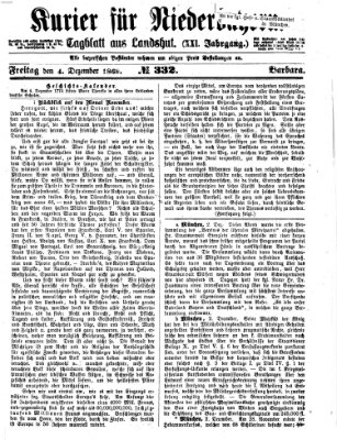 Kurier für Niederbayern Freitag 4. Dezember 1868