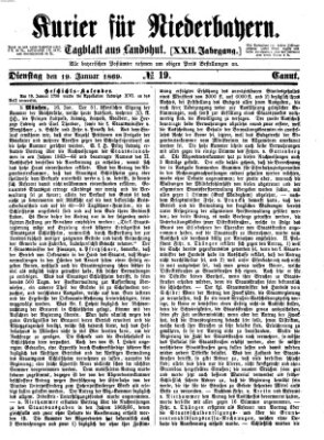 Kurier für Niederbayern Dienstag 19. Januar 1869