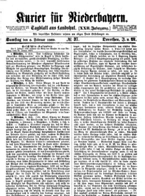 Kurier für Niederbayern Samstag 6. Februar 1869