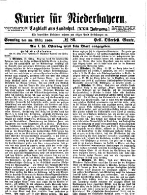 Kurier für Niederbayern Sonntag 28. März 1869