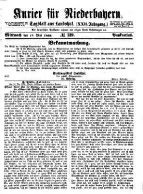 Kurier für Niederbayern Mittwoch 12. Mai 1869