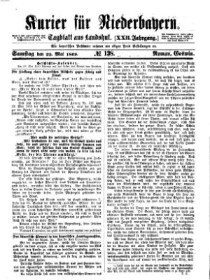 Kurier für Niederbayern Samstag 22. Mai 1869