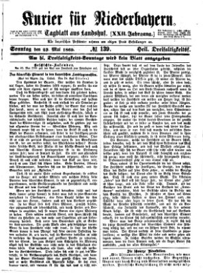 Kurier für Niederbayern Sonntag 23. Mai 1869