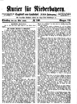Kurier für Niederbayern Dienstag 25. Mai 1869