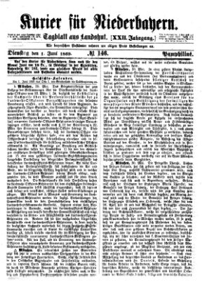 Kurier für Niederbayern Dienstag 1. Juni 1869