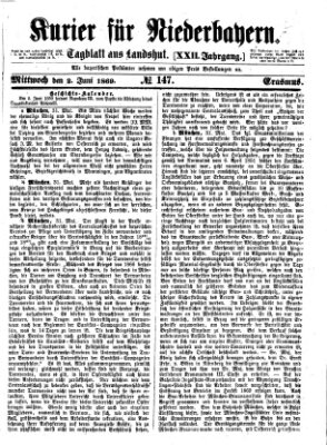 Kurier für Niederbayern Mittwoch 2. Juni 1869