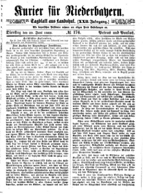Kurier für Niederbayern Dienstag 29. Juni 1869