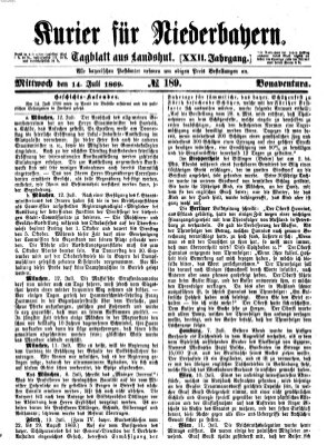 Kurier für Niederbayern Mittwoch 14. Juli 1869