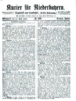Kurier für Niederbayern Mittwoch 21. Juli 1869