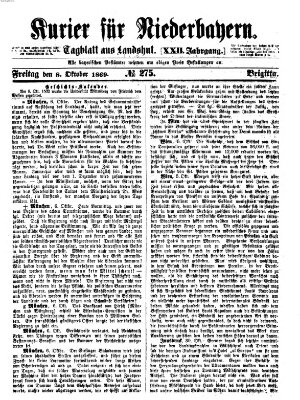 Kurier für Niederbayern Freitag 8. Oktober 1869