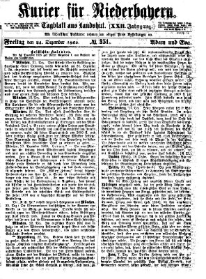 Kurier für Niederbayern Freitag 24. Dezember 1869