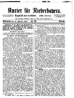 Kurier für Niederbayern Mittwoch 12. Januar 1870