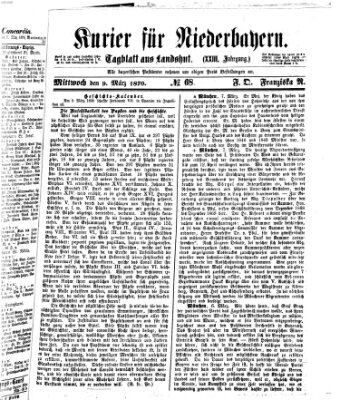 Kurier für Niederbayern Mittwoch 9. März 1870