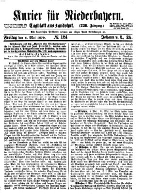 Kurier für Niederbayern Freitag 6. Mai 1870
