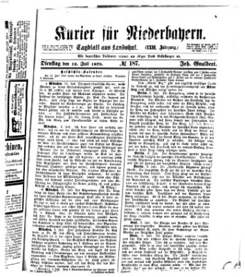 Kurier für Niederbayern Dienstag 12. Juli 1870
