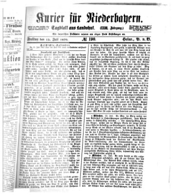 Kurier für Niederbayern Freitag 15. Juli 1870
