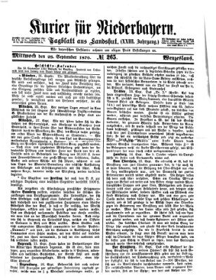 Kurier für Niederbayern Mittwoch 28. September 1870