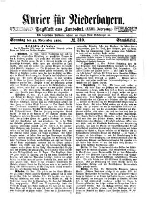 Kurier für Niederbayern Sonntag 13. November 1870