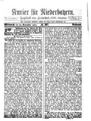 Kurier für Niederbayern Mittwoch 30. November 1870
