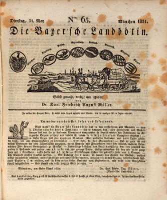 Bayerische Landbötin Dienstag 31. Mai 1831
