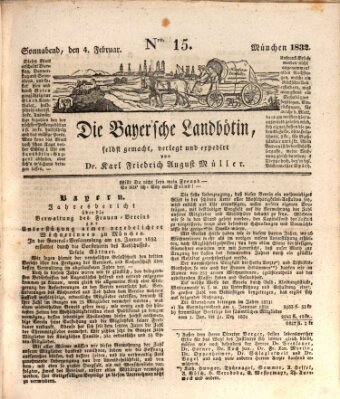 Bayerische Landbötin Samstag 4. Februar 1832