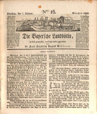 Bayerische Landbötin Dienstag 7. Februar 1832
