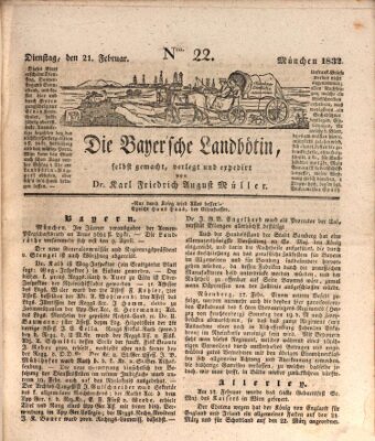 Bayerische Landbötin Dienstag 21. Februar 1832