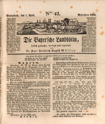 Bayerische Landbötin Samstag 7. April 1832