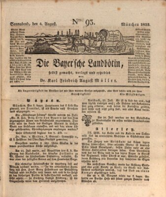 Bayerische Landbötin Samstag 4. August 1832