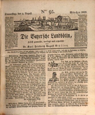 Bayerische Landbötin Donnerstag 9. August 1832