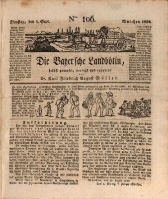 Bayerische Landbötin Dienstag 4. September 1832