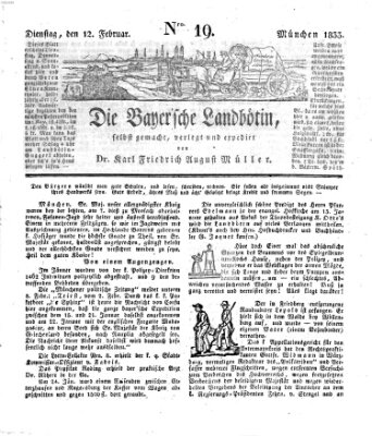 Bayerische Landbötin Dienstag 12. Februar 1833