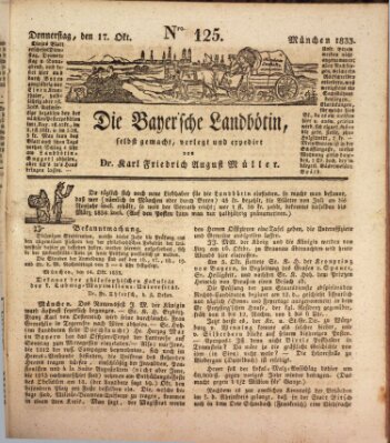 Bayerische Landbötin Donnerstag 17. Oktober 1833