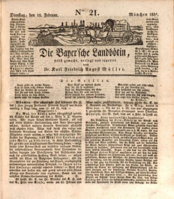 Bayerische Landbötin Dienstag 18. Februar 1834