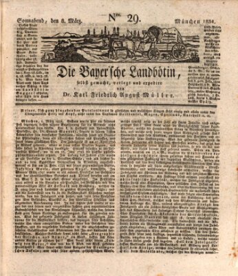 Bayerische Landbötin Samstag 8. März 1834
