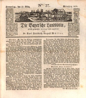 Bayerische Landbötin Donnerstag 27. März 1834