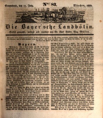 Bayerische Landbötin Samstag 11. Juli 1835