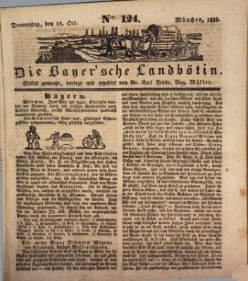 Bayerische Landbötin Donnerstag 15. Oktober 1835