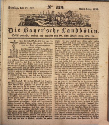 Bayerische Landbötin Dienstag 27. Oktober 1835