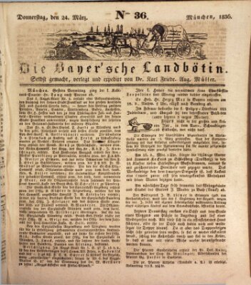 Bayerische Landbötin Donnerstag 24. März 1836
