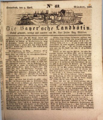 Bayerische Landbötin Samstag 9. April 1836