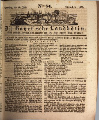 Bayerische Landbötin Donnerstag 14. Juli 1836