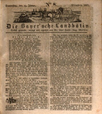 Bayerische Landbötin Donnerstag 19. Januar 1837