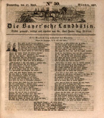 Bayerische Landbötin Donnerstag 27. April 1837