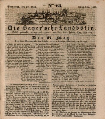 Bayerische Landbötin Samstag 27. Mai 1837