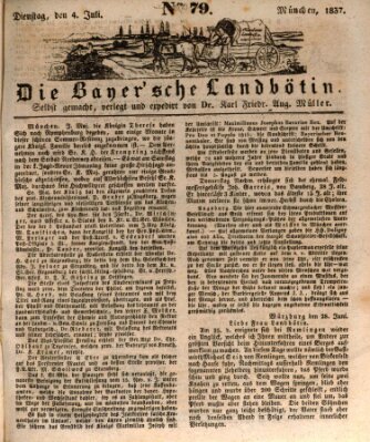 Bayerische Landbötin Dienstag 4. Juli 1837